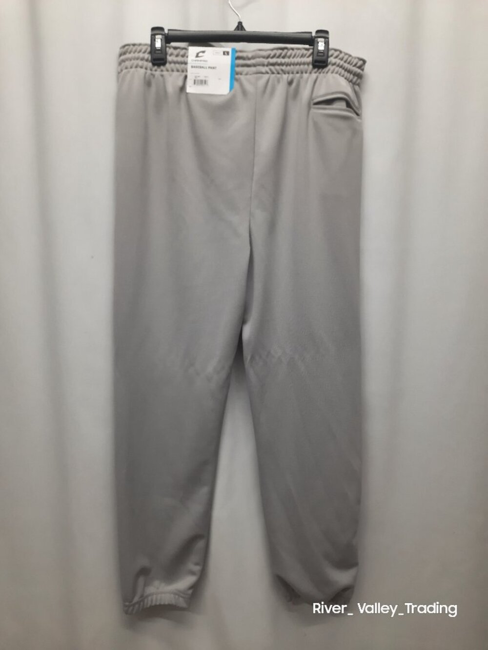 Champro Adult Large Grey Baseball Pants Pull Up Elastic Waist BPA-BPY NWT 36-38
